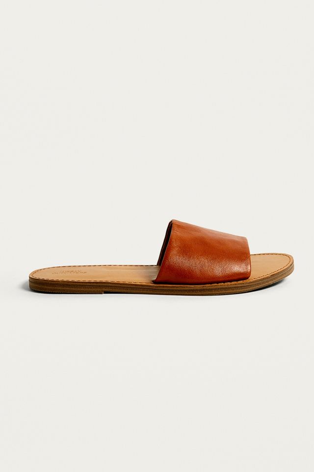 UO Mia Leather Sliders #1