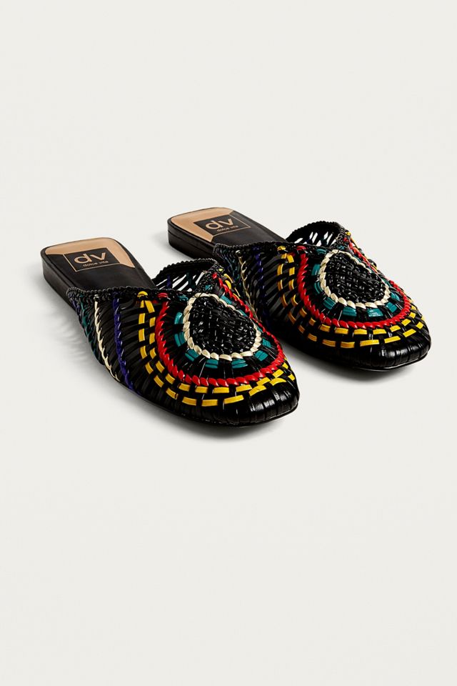 Dolce Vita Black Woven Slide Sandals #1