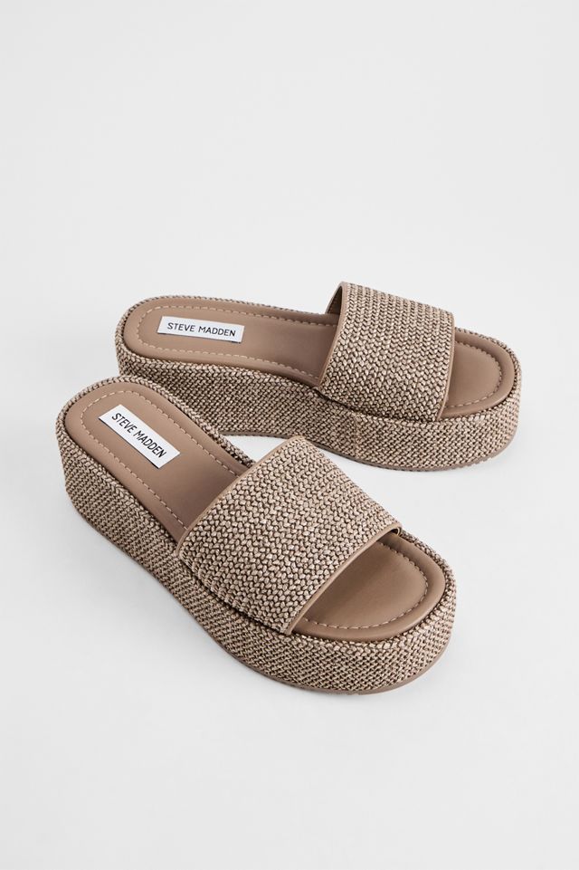 Sandalias de Cuña Texturizadas Marrones Decor de Steve Maddern #1
