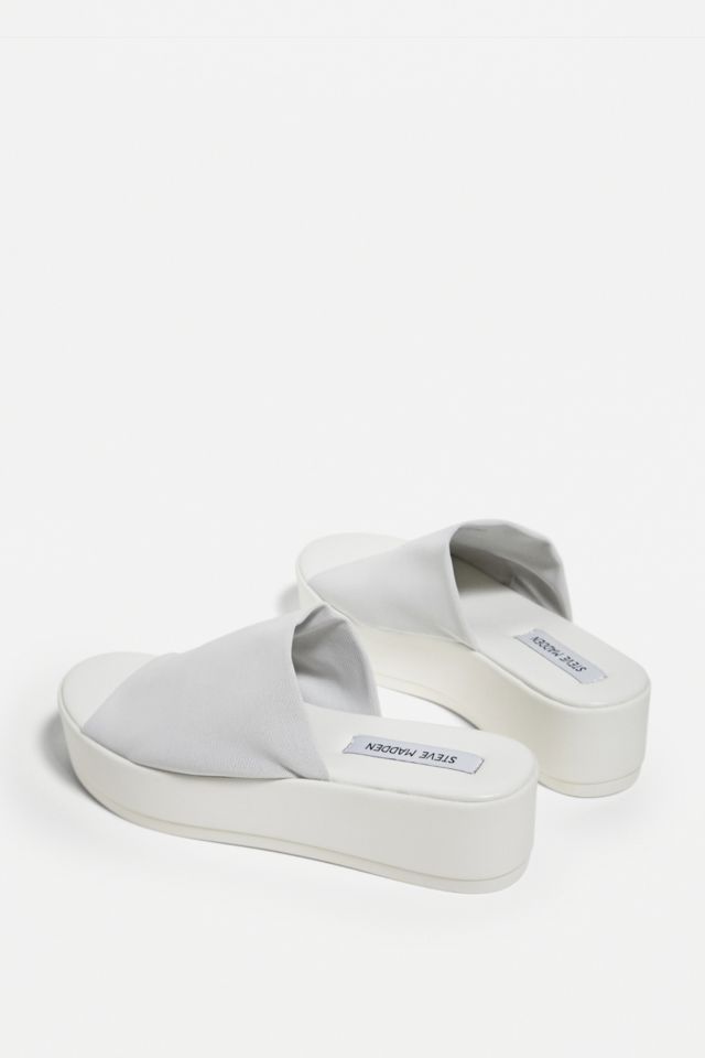 steve madden white slinky sandals