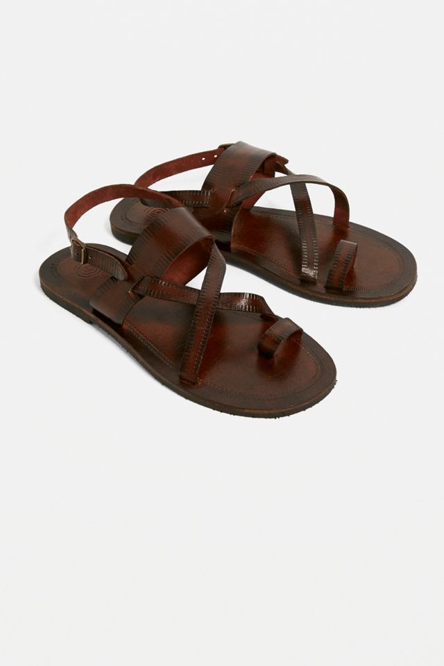 UO Leather Buckle Strap Sandals #1