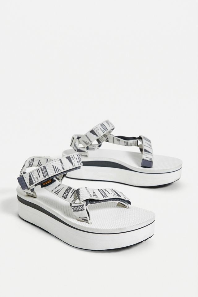 Teva Universal White Flatform Sandals #1