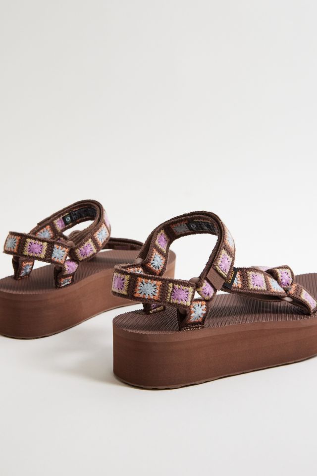 Teva Crochet Flatform Universal Sandals Urban Outfitters UK