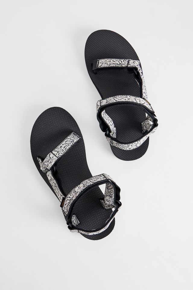 Teva Schwarzes Muster Original Universal Slim Sandalen #4