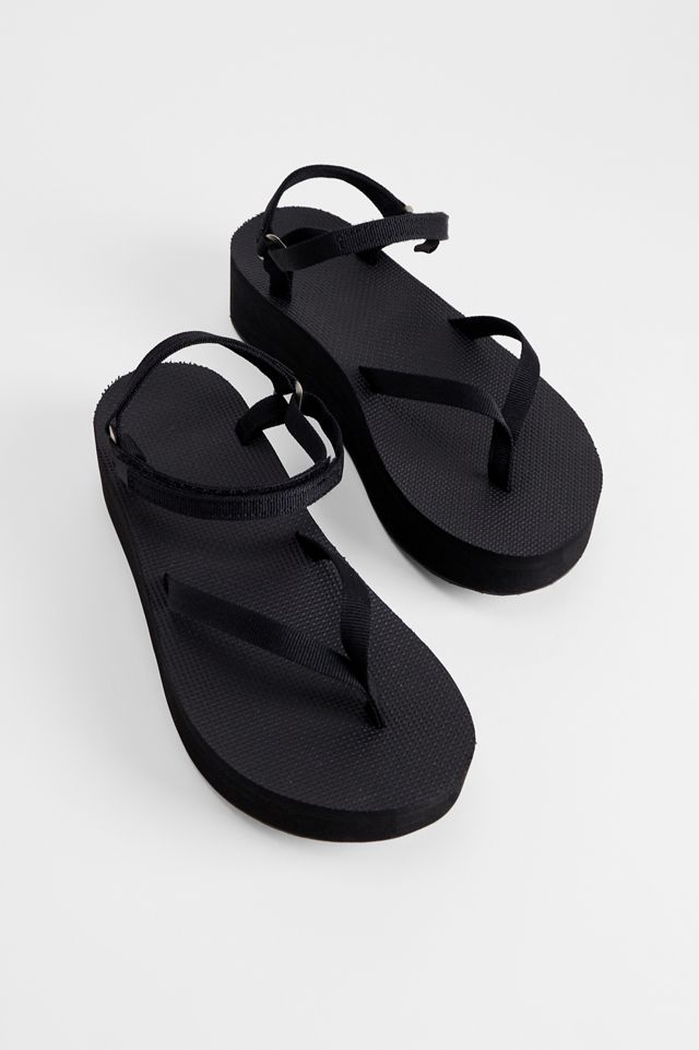 Sandales noires à plateforme fine Teva #1