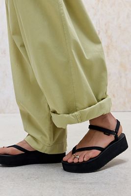 Sandali Teva Neri con Plateau Sottile