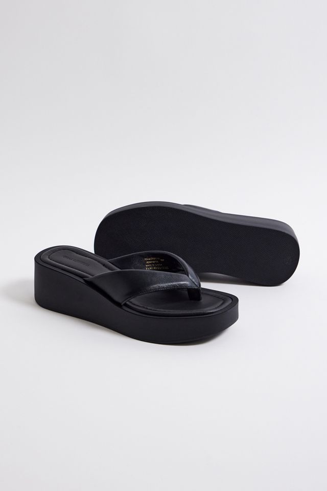 Sandales en cuir minimalistes noires UO #4