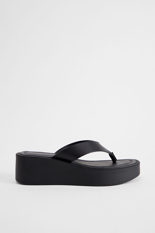 Sandales en cuir noir UO à entre-doigts #2