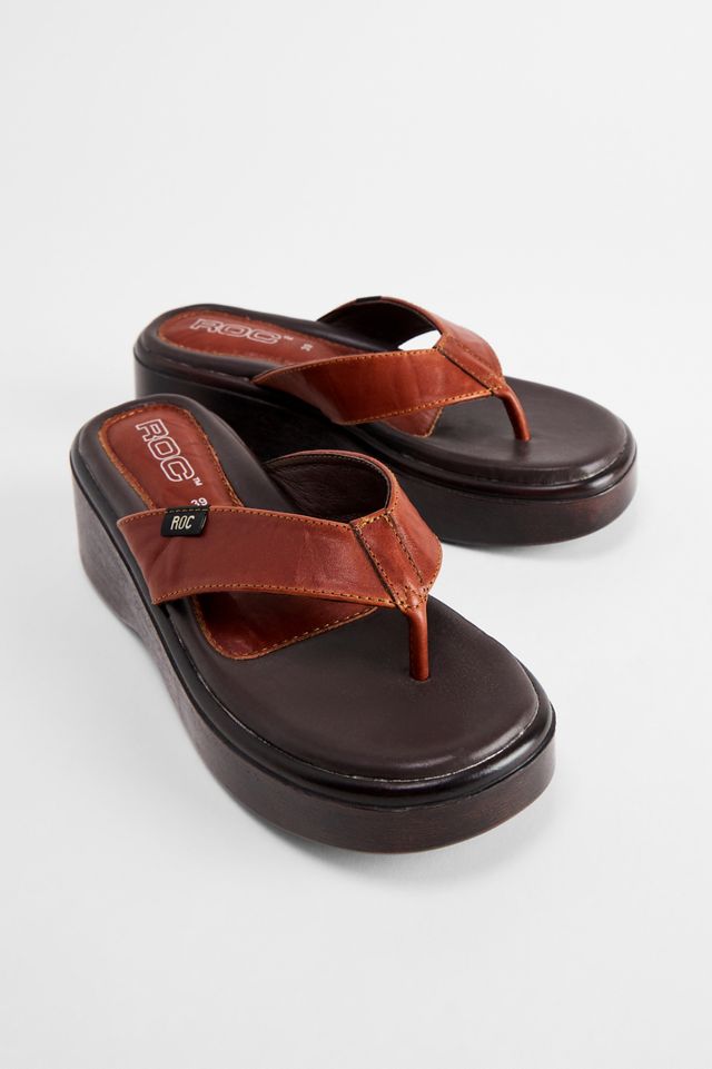 ROC Tan Sadie Plateau-Flip-Flops #1