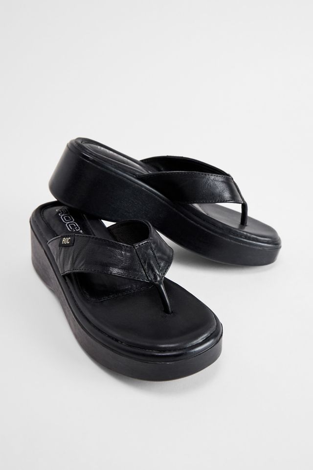 ROC Schwarze Sadie Plateau-Flip-Flops #1