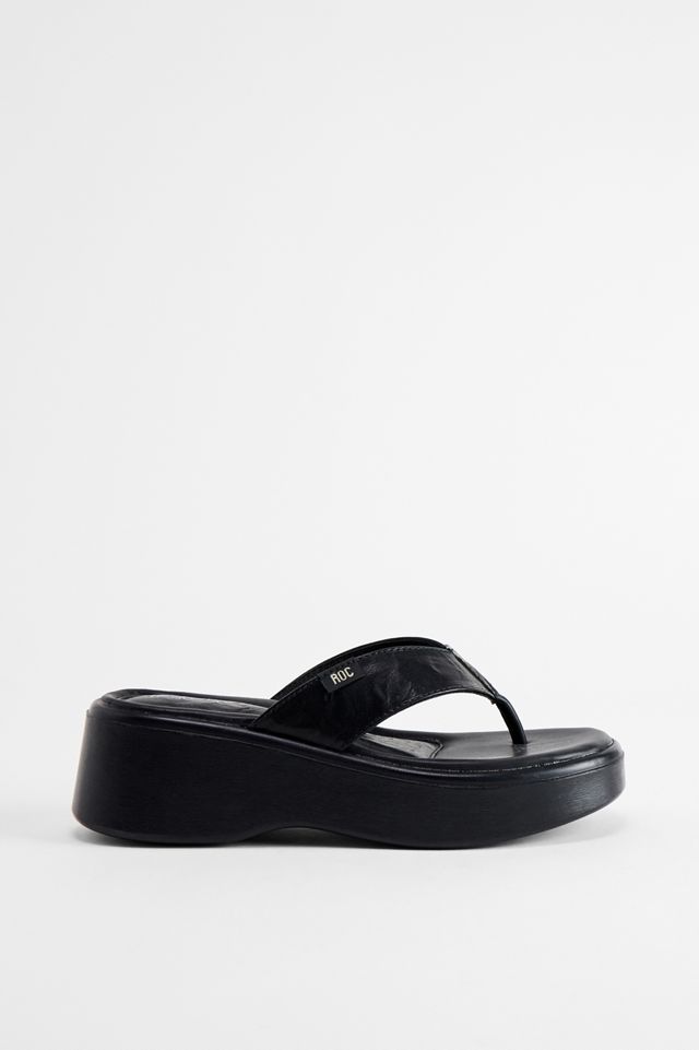 ROC Schwarze Sadie Plateau-Flip-Flops #2