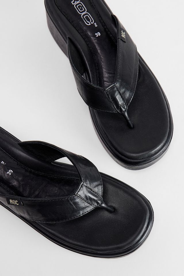 ROC Schwarze Sadie Plateau-Flip-Flops #3