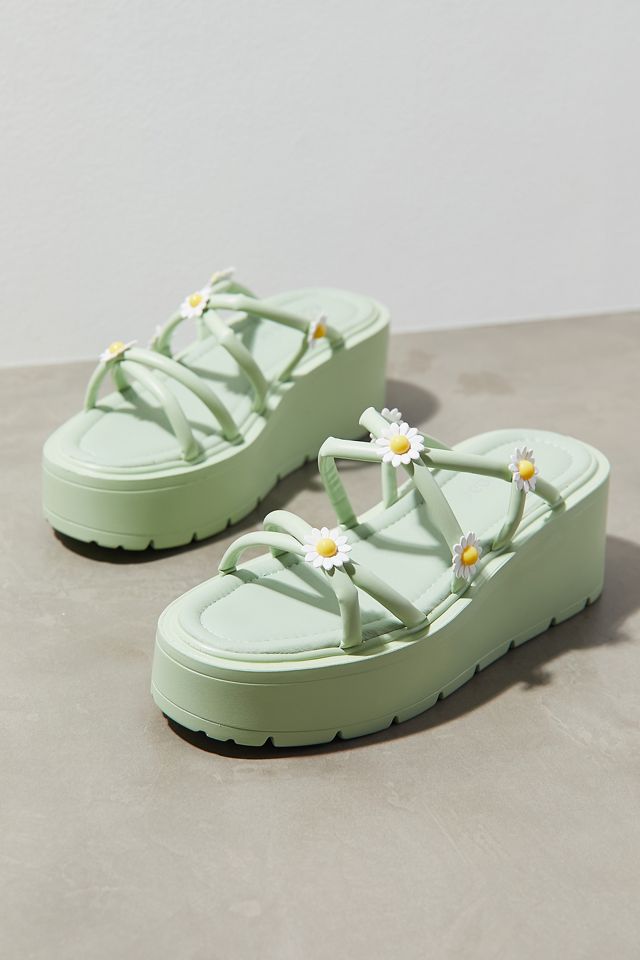 Koi - Sandales à brides marguerite vertes #1