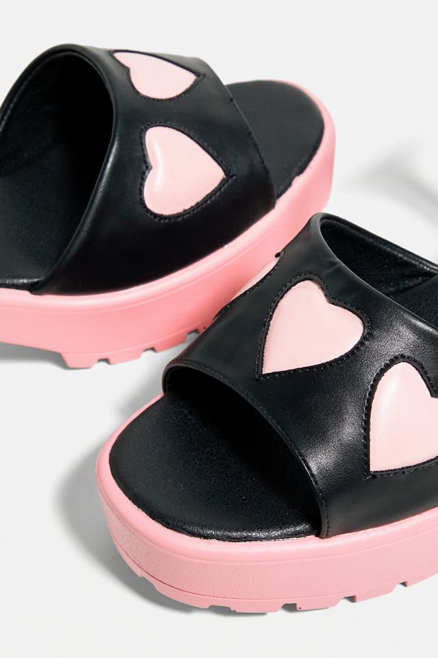 Koi – Sandalen „Rebel" mit rosafarbenen Herzen  #4