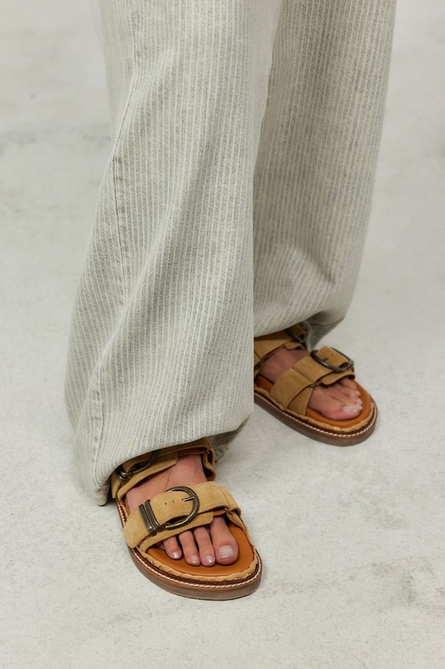 ASRA Maggie Tan Buckle Sandals  #1