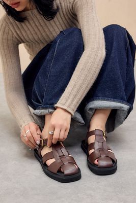 Sandalias de Cuero BDG Brown Fisherman