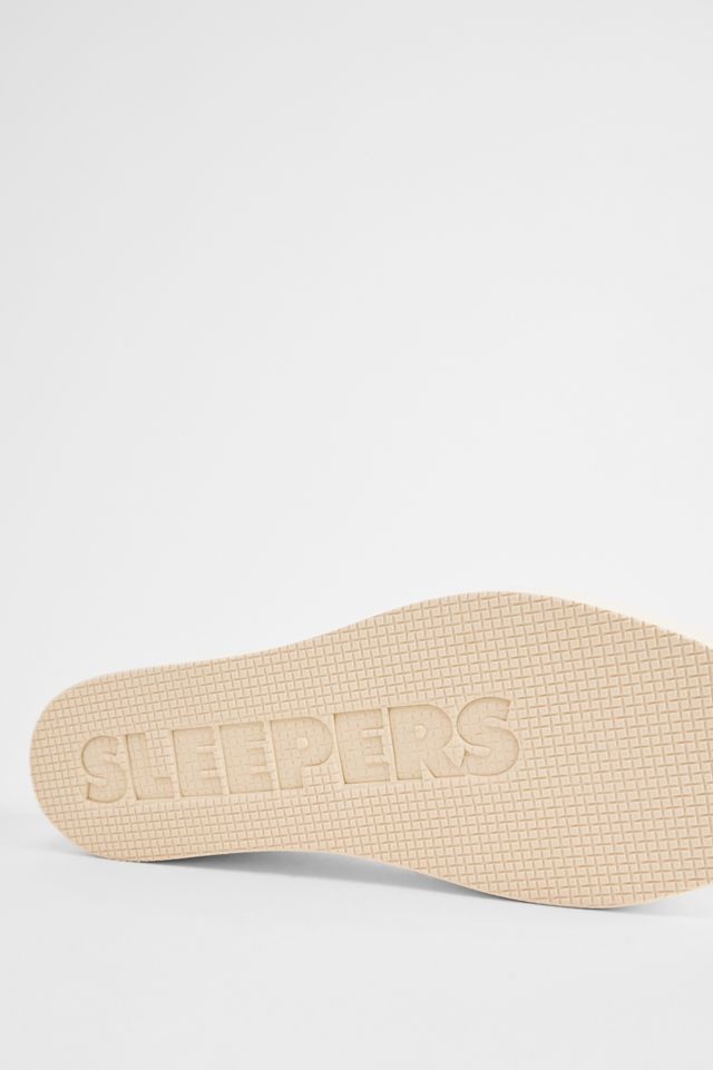 Sleepers Cream High Platform Flip Flops #4