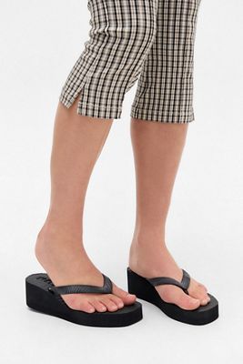 Infradito con Zeppa Alta Nera Sleepers
