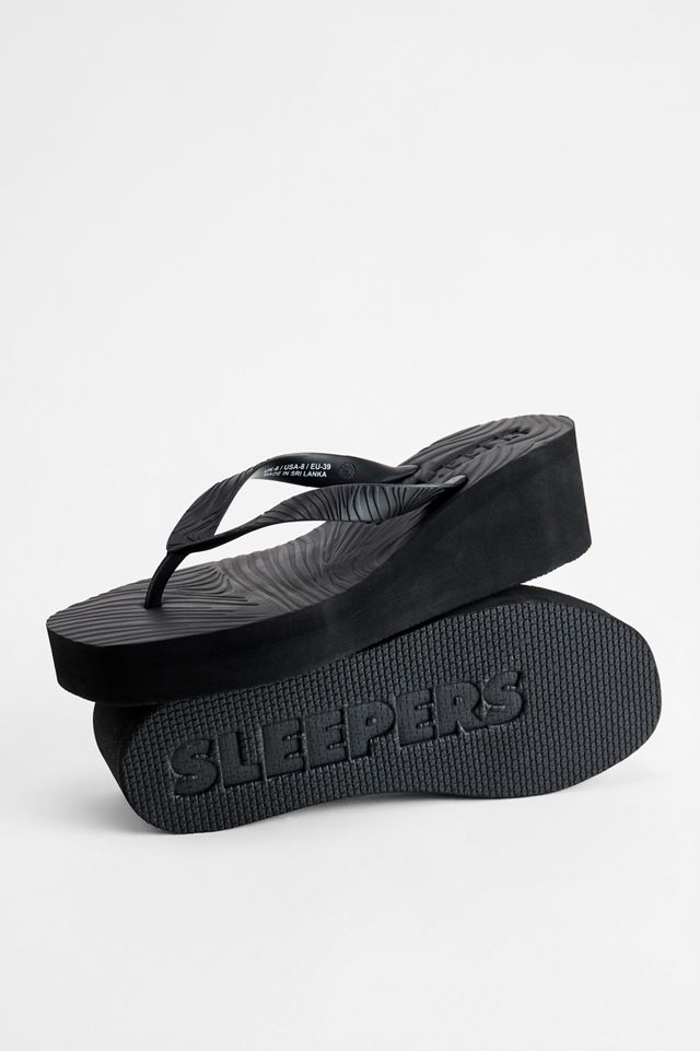 Sandalias Negras de Plataforma Alta Sleepers #1
