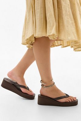 Sandalias de Plataforma Alta Marrones Sleepers