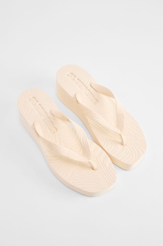 Tongs à plateforme haute crème Sleepers #1