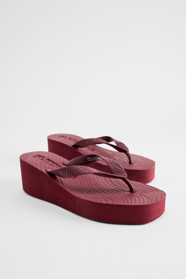 Sleepers Wine Plateau-Flip-Flops mit hohem Absatz #1