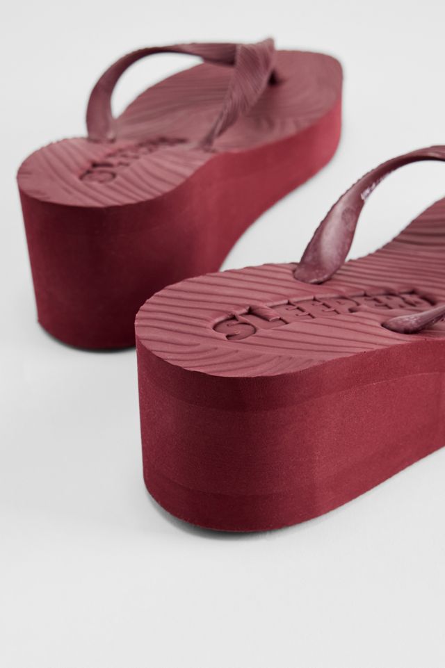 Sleepers Wine Plateau-Flip-Flops mit hohem Absatz #4