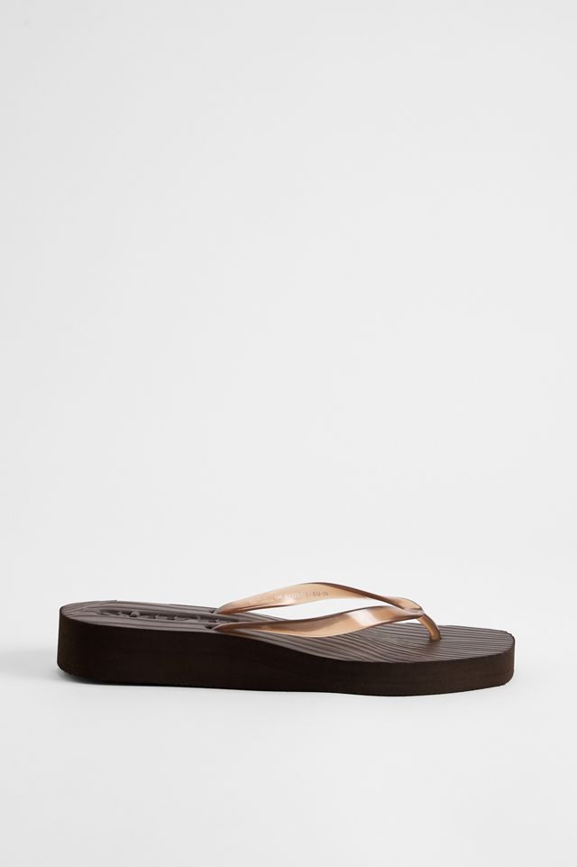 Sleepers Braune Mittelhohe Plateau-Flip-Flops #3