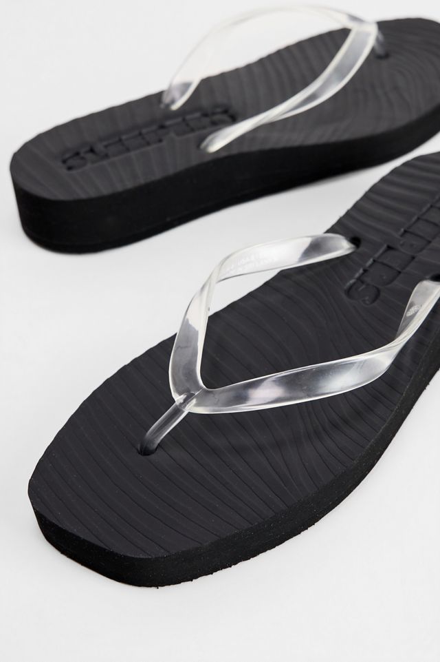 Tongs à plateforme mi-haute noires Sleepers #3