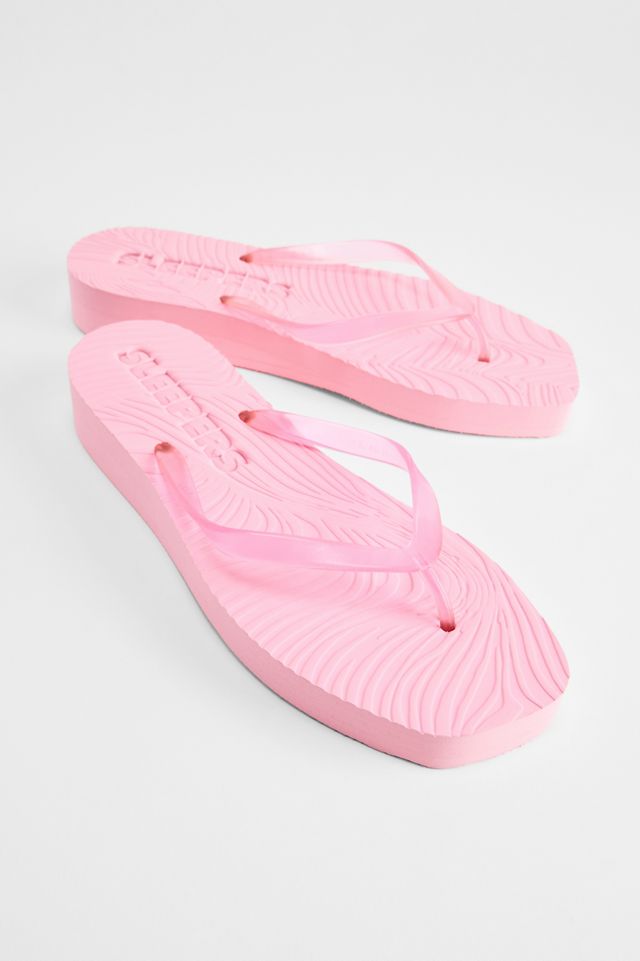 Sleepers Rosa Mittelhohe Plateau-Flip-Flops #1