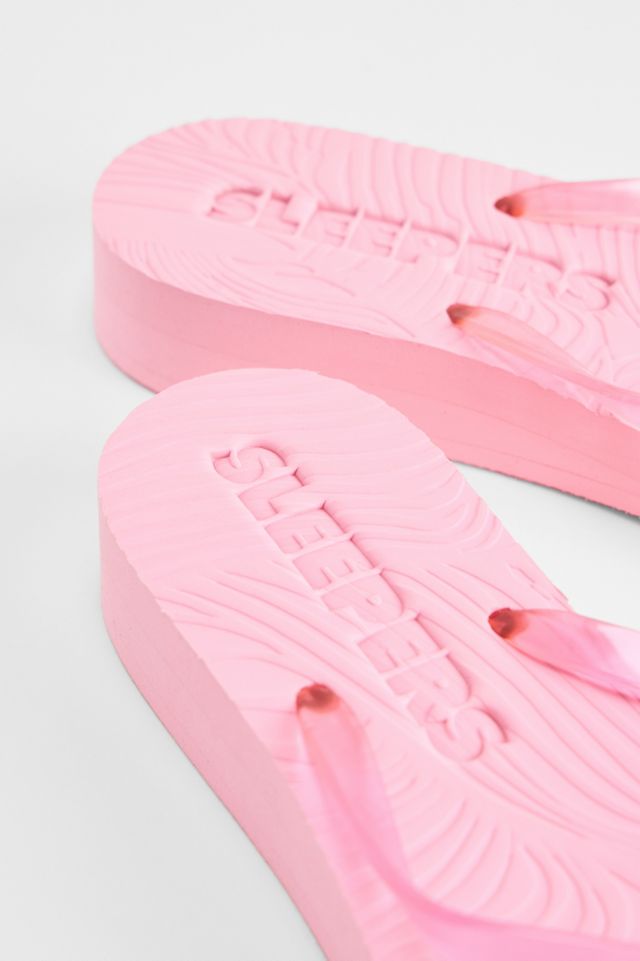 Sleepers Rosa Mittelhohe Plateau-Flip-Flops #4
