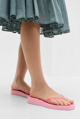 Infradito con Piattaforma Media Rosa Sleepers