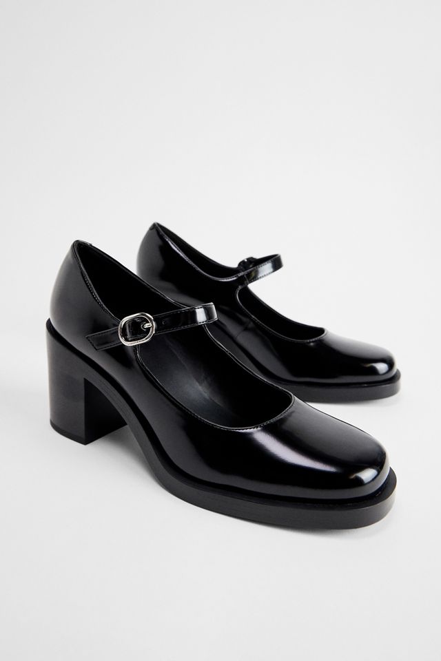 Charles & Keith Black Heeled Mary Jane Shoes #1