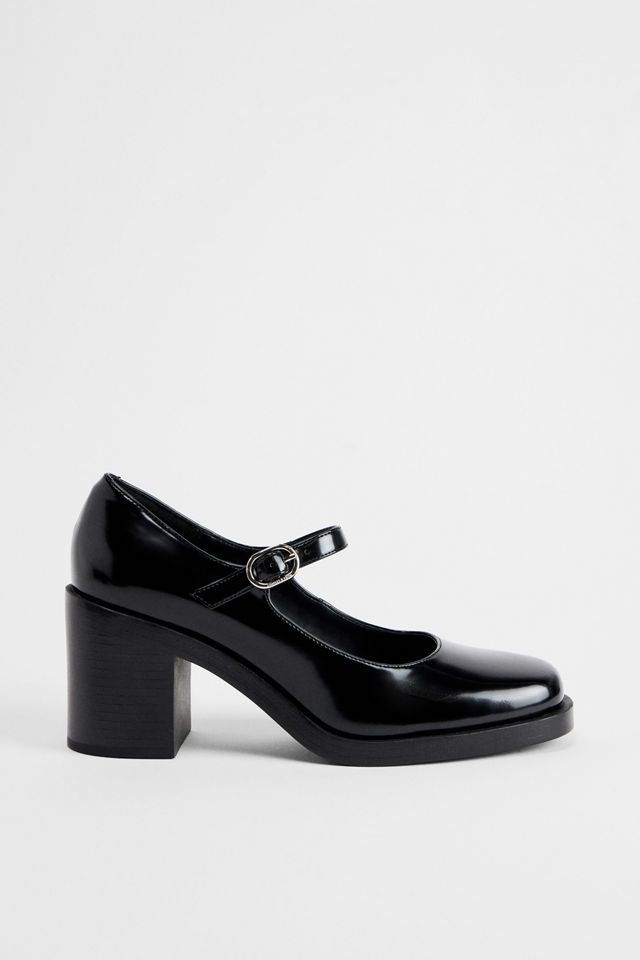 Charles & Keith Black Heeled Mary Jane Shoes #4