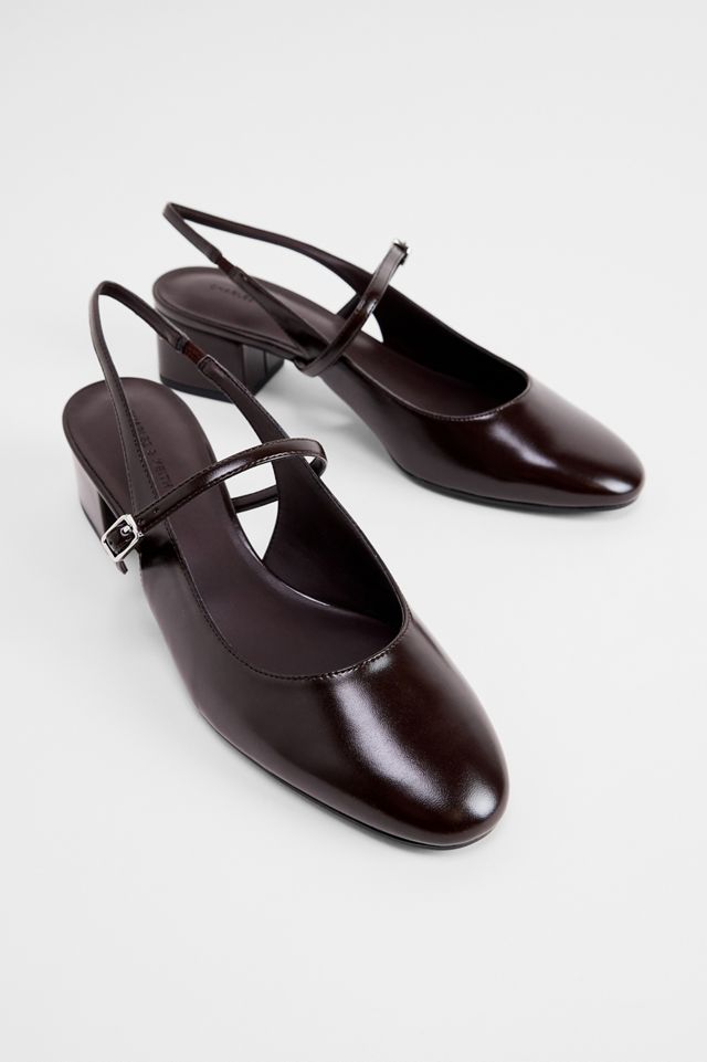 Scarpe Mary Jane con Tacco Color Borgogna Charles & Keith #2