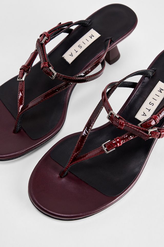 Miista Abisai Buckled Burgundy Heeled Sandals #3