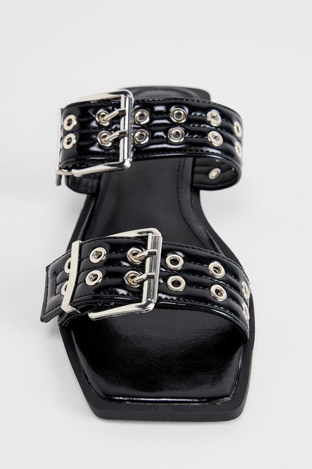 RAID Black Rolly Buckle Sandals #2