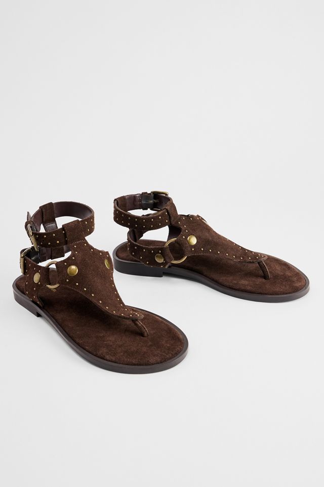 Sandales gladiateur en daim UO Brown Spirit #1