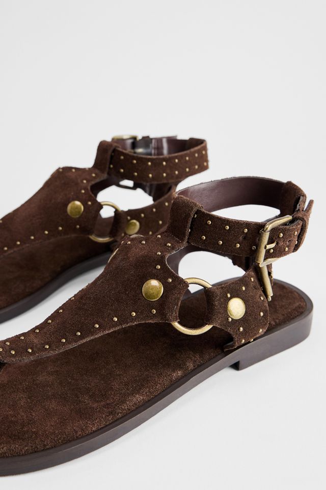 Sandales gladiateur en daim UO Brown Spirit #3
