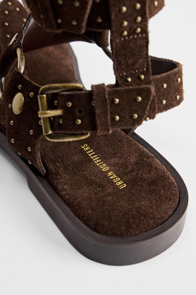 Sandales gladiateur en daim UO Brown Spirit #4