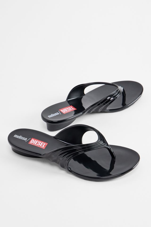 Melissa x Diesel Black Quantum Thong Flip Flops #1