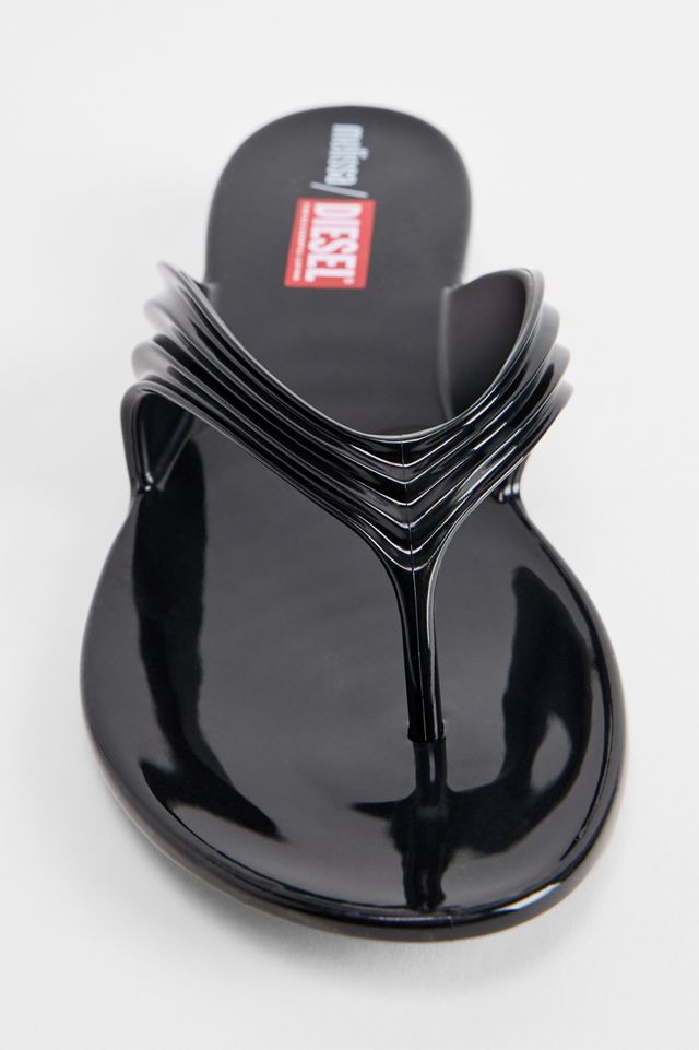 Melissa x Diesel Black Quantum Thong Flip Flops #3