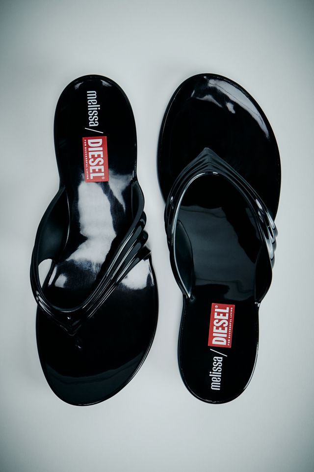Melissa x Diesel Black Quantum Thong Flip Flops #5