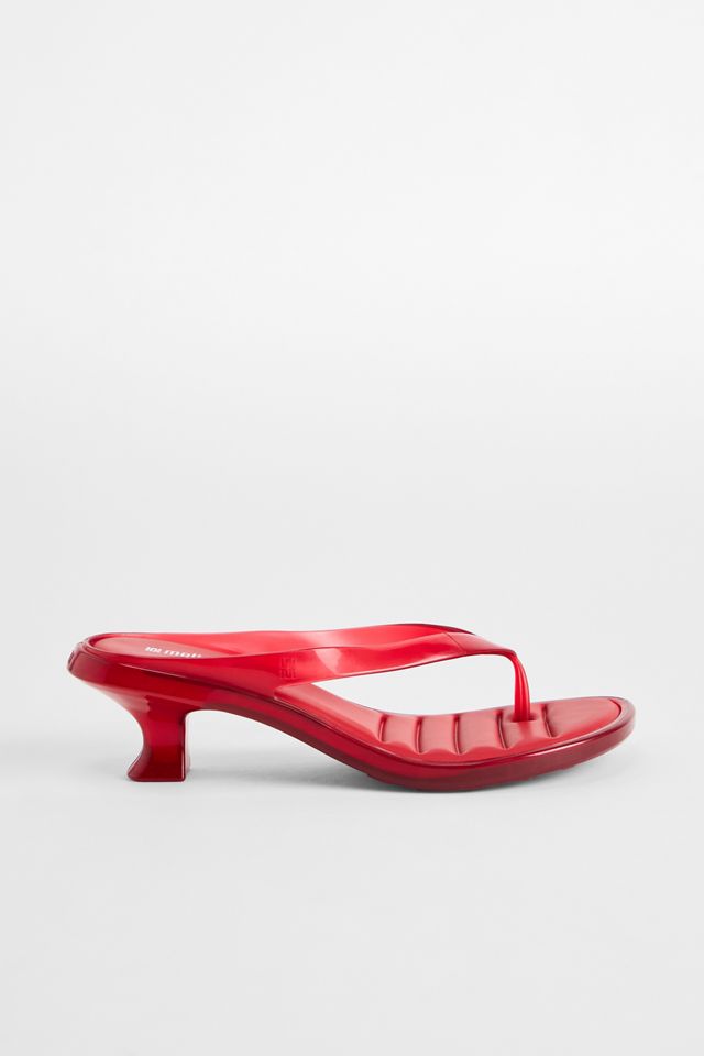 Sandalias de Tacón Bajo Rojas con Tira Melissa #3