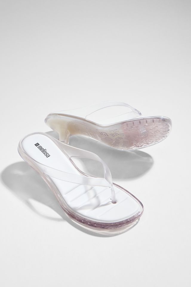 Sandalias de Tiras con Tacón Bajo Blancas Melissa #1
