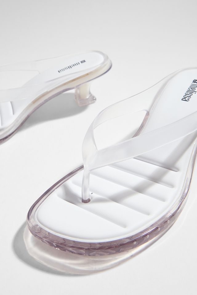 Sandalias de Tiras con Tacón Bajo Blancas Melissa #3