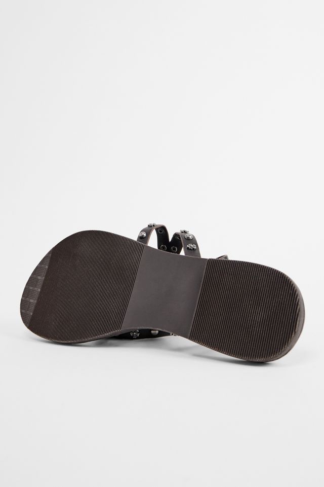 Sandales en cuir cloutées UO Brown Fleur #4