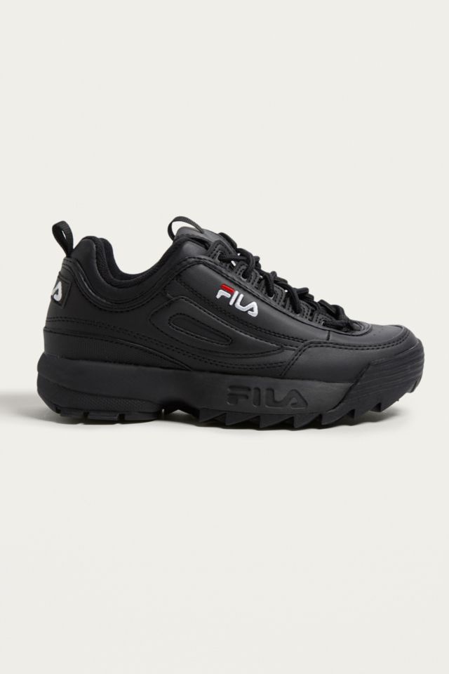 Black chunky filas on sale