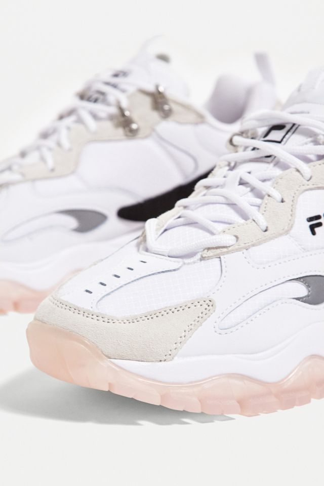 FILA White & Pink Ray Tracer T2 Trainers #1