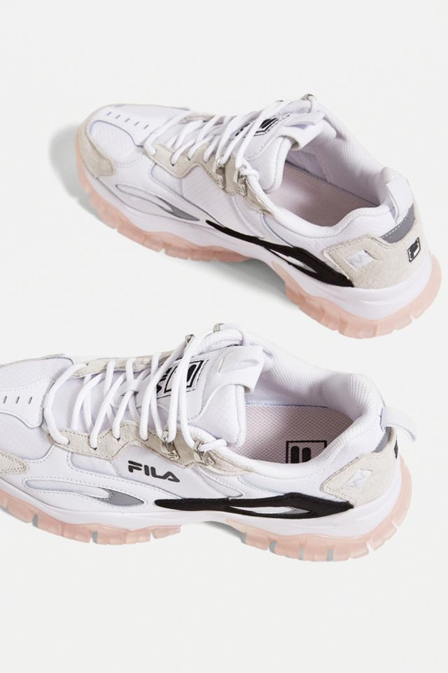 FILA White & Pink Ray Tracer T2 Trainers #3